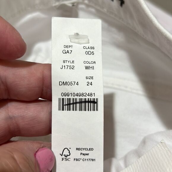 J. CREW Billie Demi Boot Crop jeans white NWT size 24 - Picture 7 of 11